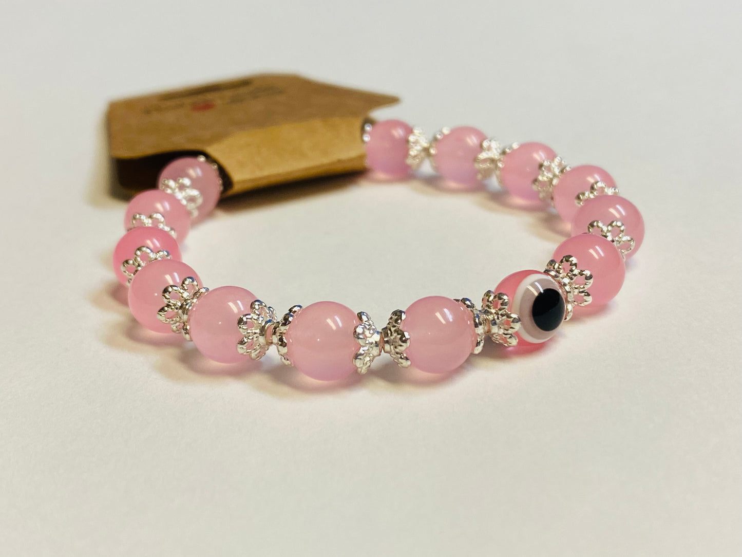 Evil Eye Pink Chalcedony