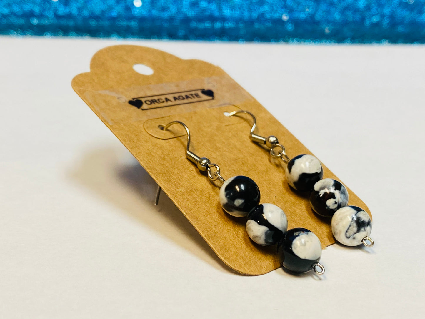 Orca Agate Earrings