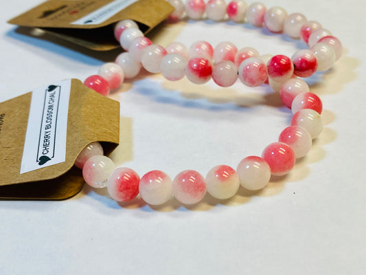 Cherry Blossom Chalcedony Bracelet