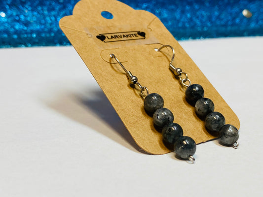 Larvakite Earrings