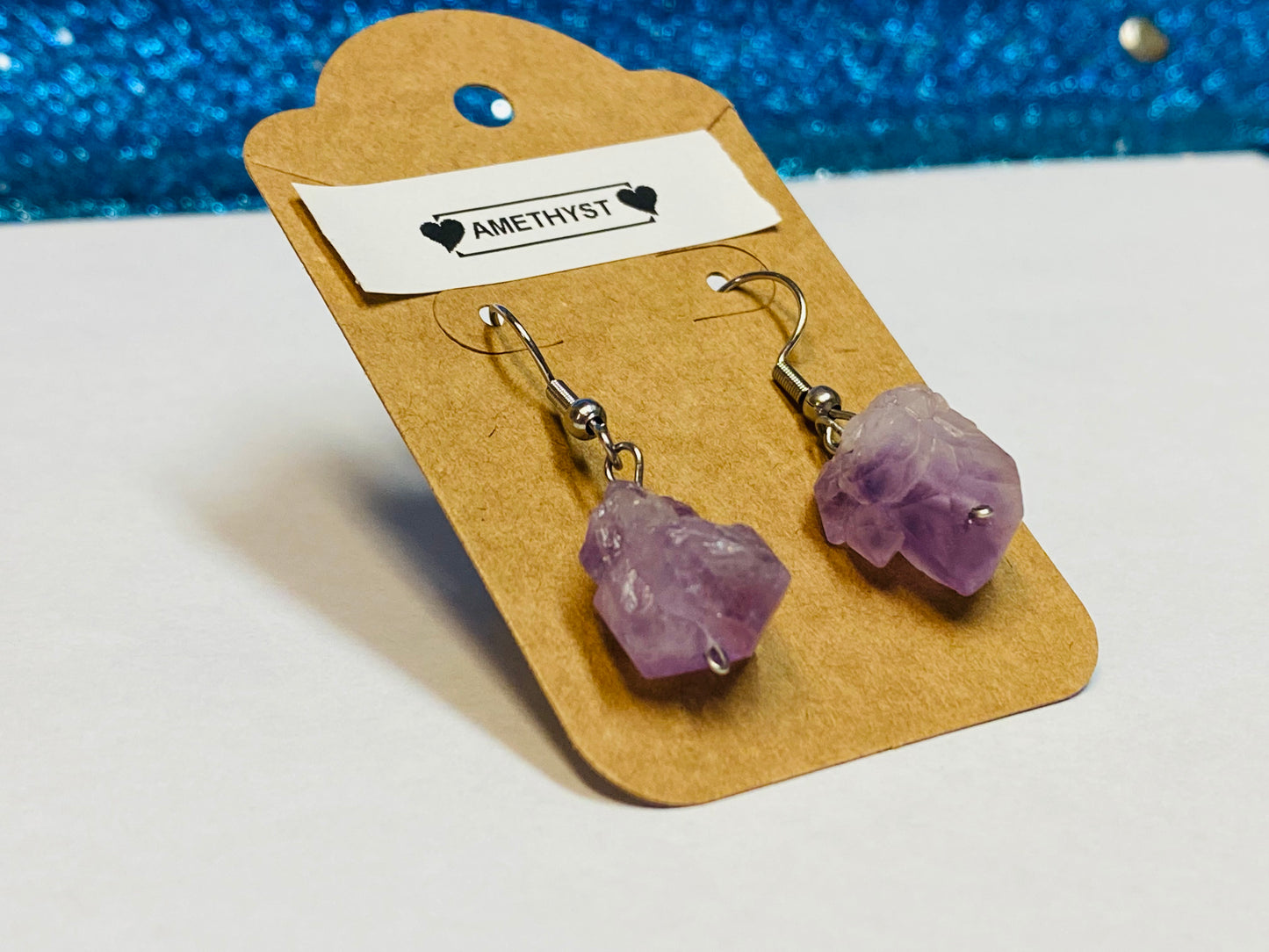 Amethyst Chunk Earrings