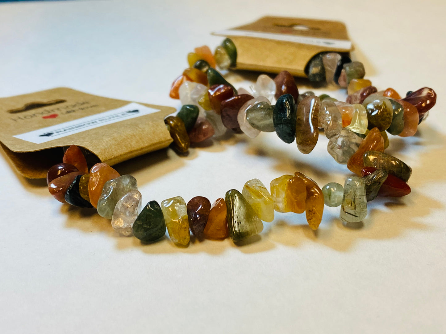 Rainbow Rutile Chip Bracelet