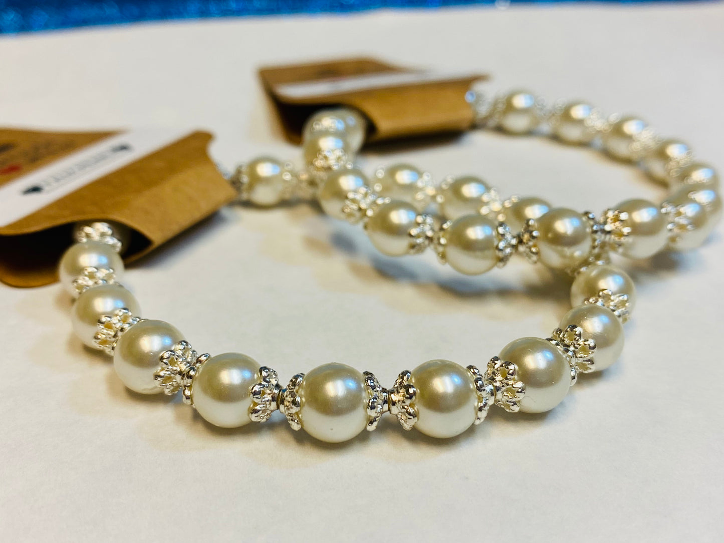 Faux Pearl Bracelet Large Bead