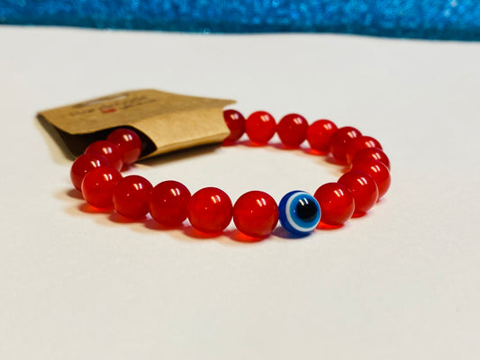 Evil Eye Red Chalcedony