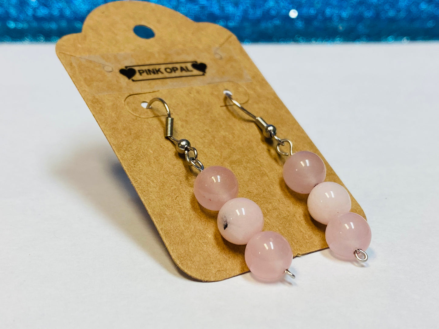 Pink Opal Earrings