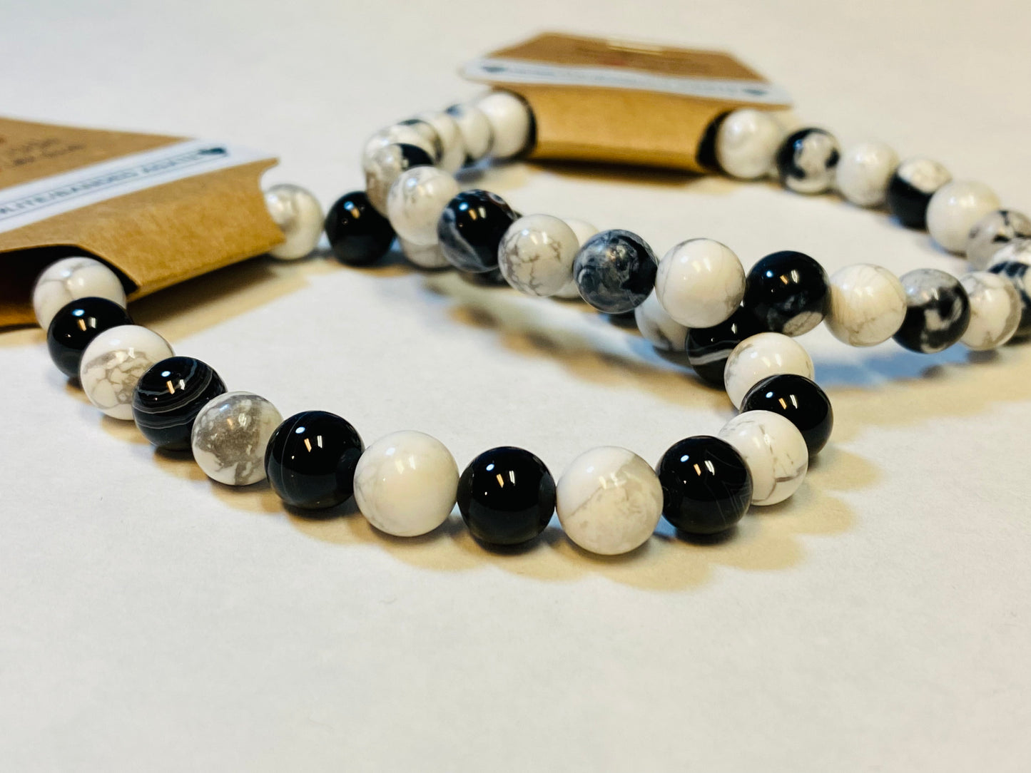 Howlite and Orca Agate