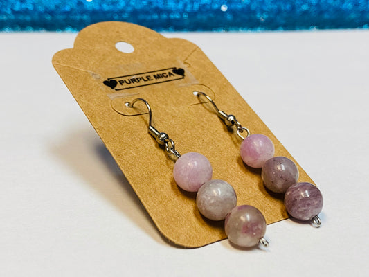 Purple Mica Earrings
