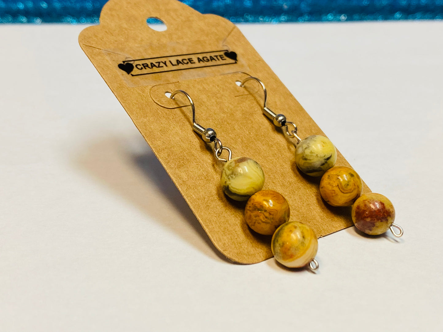 Crazy Lace Agate Earrings