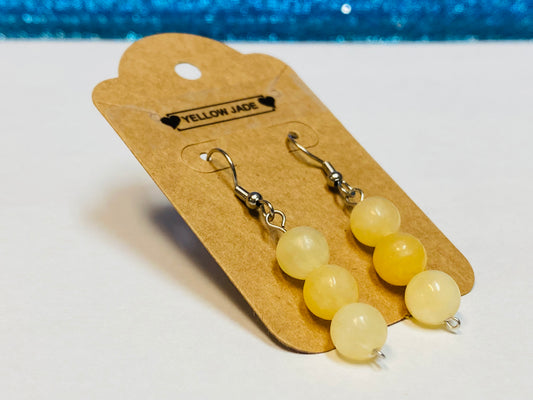 Yellow Jade Earrings